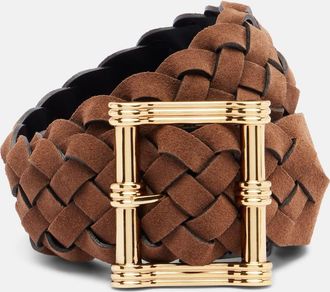 Etro Braided reversible suede belt