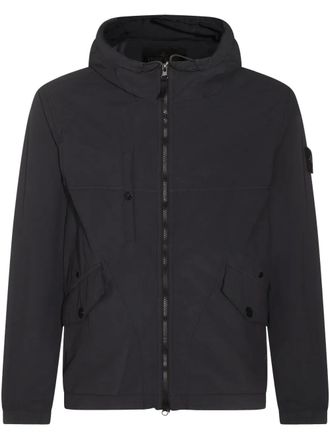 Stone Island Compass-motif hooded jacket - Black