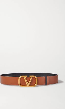 Valentino Garavani Cintura In Pelle Reversibile Valentino Garavani Vlogo - Marrone