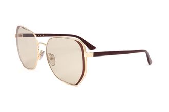 Marni Womens 61mm Gold Red Sunglasses