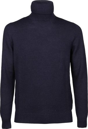 Drumohr Turtleneck Sweater - Heren - Coltruien - Blauw - 2XL - Wol - Truien & Vesten