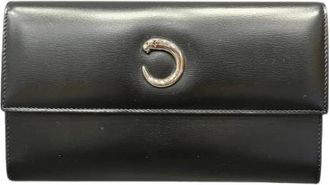 Cartier Pre-owned Wallets, male, Black, Size: ONE SIZE Pre-owned Trifold Leather Wallet