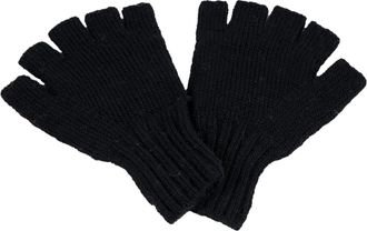 Nirvanna Designs Striped and Solid Fingerless Gloves in Black at Nordstrom