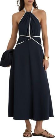 Reiss Blair Halter Dress in Navy/ivory at Nordstrom, Size 10
