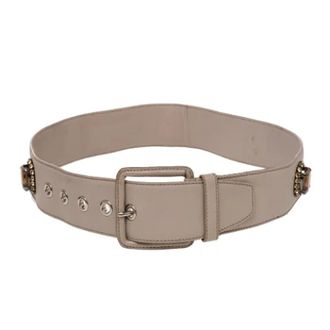 Miu Miu Pre-owned Leather belts - unisex - Vintage Accessoires - Beige - ONE Size - Leer - Vintage