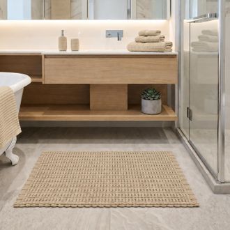 KASANOVA Tappeto bagno ciniglia 50x80 cm beige Rug
