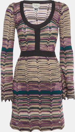 M Missoni Neiman Marcus X M Missoni Multicolour Chevron Knit Mini Dress