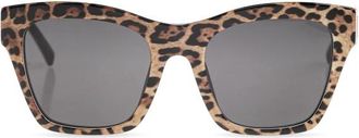 Dolce & Gabbana Dg 4512 Vierkante Zonnebril - Dames - Zonnebrillen - Bruin - 53 MM - Nylon - Accessoires