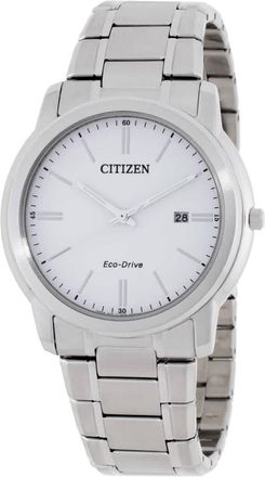 Citizen Eco-Drive White Dial Mens Watch AW1218-56A
