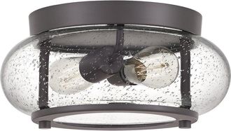 Netlighting Trilogy 2 Light Flush Mount Old Bronze E27