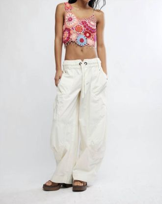 Free People Fiorella Crochet Tank In Pink Solstice