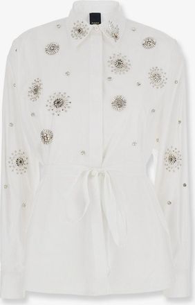 Pinko Camicia Carley in popeline ricamato - PINKO - gender_Woman
