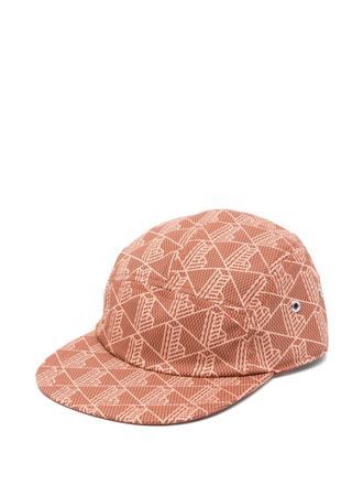 Lacoste Cappello in twill con stampa - Marrone