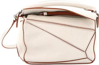 Loewe Puzzle Bag Leather Mini crossbody bag - Beige