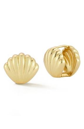 Glaze Jewelry Shell Hoop Earrings in Gold at Nordstrom Rack