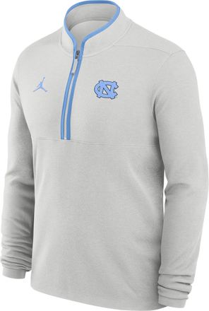Nike Jordan Mens North Carolina Courtside Jordan Brand Dri-FIT College Half-Zip Top in Grey | JJ430DJ8NCN-APS