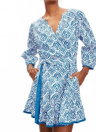 Velvet Kenley Mini Dress In Blue Mosaic