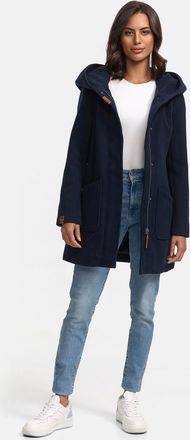 Marikoo dames wintermantel met capuchon en getailleerd model