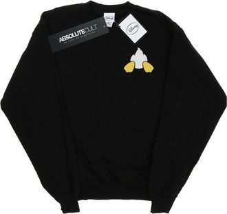 Disney Dames/Dames Donald Duck Rugzijde Borstprint Sweatshirt (Zwart)