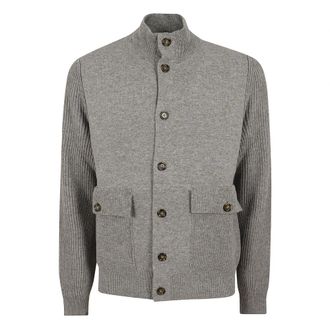 Lardini Giubbino Double in Maglia - Knitwear - Hombre - Gris - XL
