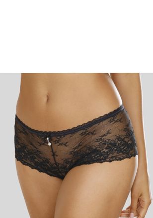 Lascana Panty LASCANA, Damen, Gr. 40/42, schwarz, Spitze, Obermaterial: 88% Polyamid, 6% Elasthan, 6% Polyester, Unterhosen Panty, aus dezent transparenter Ja