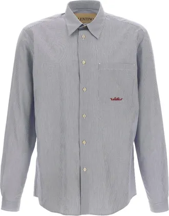 Valentino Garavani Light Blue Striped Shirt