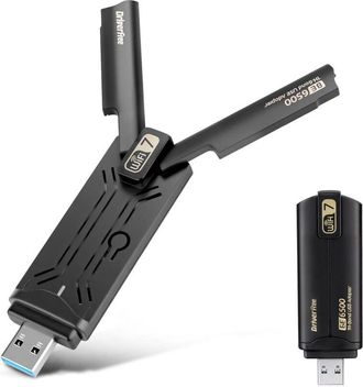 OEM Adaptador Wi-fi Usb De 7 Pulgadas Para Pc - Be6500 Tri-banda (6/5/2,4 Ghz), Mlo, Usb 3.0, Wpa3, Compatible Con Windows 10 Y 11