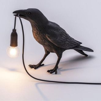 OEM L&aacute;mpara De Mesilla Led (con Dise&ntilde;o De P&aacute;jaro), L&aacute;mpara De Mesa, Luz Nocturna De Resina, Aplique De Pared (con Bombilla)