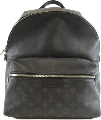 Louis Vuitton Black Coated Canvas Leather Backpack (Pre-Owned)
