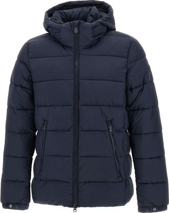 Save The Duck Zwarte donsjas met afneembare capuchon - Heren - Winterjassen - Zwart - 2XL - Jassen