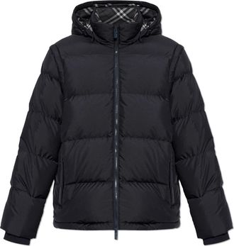 Burberry Heren, Jassen, Blauw, Maat: S Leer