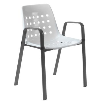 Schubiger M&ouml;bel Gartenstuhl Bermuda mit Armlehne Rundoval