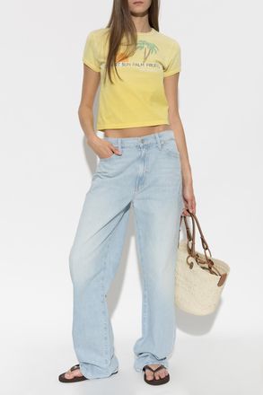 Mother T-shirt Itty Bitty Ringer, Womens, Yellow