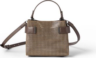 Brunello Cucinelli Leather Essence small top-handle bag in Brown at Nordstrom