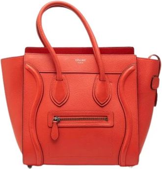 Celine Pre-owned Luggage Tote - Dames - Vintage Handtas - Oranje - ONE Size - Leer - Vintage
