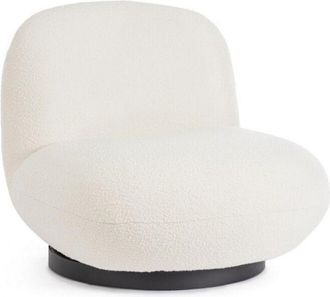 BIZZOTTO Poltrona Margot per interno, Struttura In Legno Compensato 81 x 95 x 71h cm -Bianco Boucle