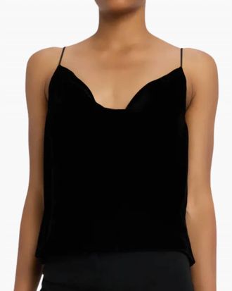 L'agence Calista Velvet Camisole In Black