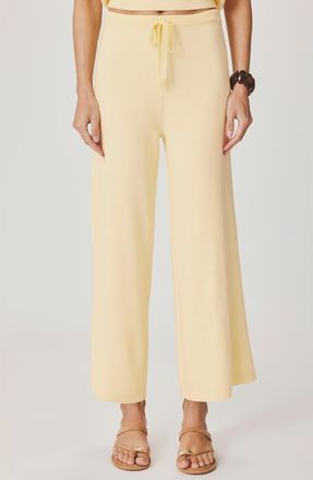 Splendid Christa Crop Sweater Pants in Honeysuckle Yellow at Nordstrom, Size Medium