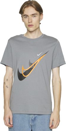 Nike Mens Sportswear T Shirt Multiswoosh Graphic, Embroidery Logo Tee (UK, Alpha, M, Regular, Regular, Grey)