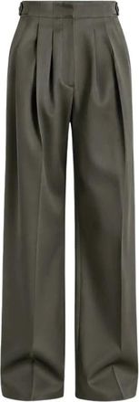 Iro Pantaloni Alabama a gamba larga in raso - - Trousers - Donna - Verde - XS