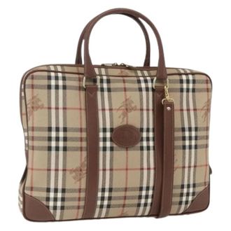 Burberry Pre-owned Business Bag - Dames - Vintage Handtas - Beige - ONE Size - Leer - Vintage
