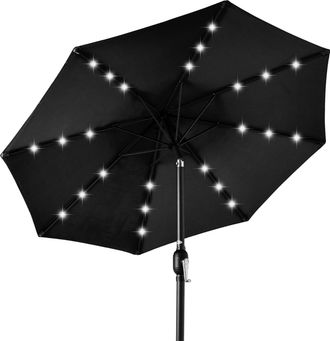 Best Choice Products 10ft Solar LED Lighted Patio Umbrella w/ Tilt Adjustment, UV-Resistant Fabric