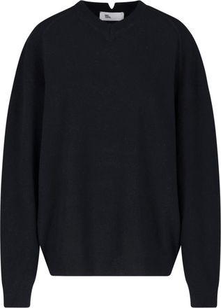Sibel Saral Black Kerem V-Neck Wool Sweater