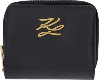 Karl Lagerfeld K/Autograph Small Wallet - Dames - Portefeuilles - Zwart - ONE Size - Leer - Accessoires