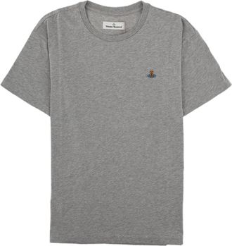 Vivienne Westwood Grey Heathered Embroidered Cotton T-Shirt