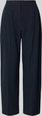 Jake*s Hose mit Streifenmuster und B&uuml;gelfalten in Dunkelblau, Gr&ouml;&szlig;e 32