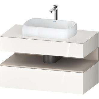 Duravit Duravit - Qatego Consola Mueble Bajo Lavabo, 1 Extra&iacute;ble, 1 Caj&oacute;n
