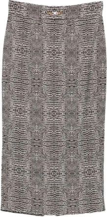 Elisabetta Franchi Midi Rok - Dames - Midirokken - Grijs - S - Rokken