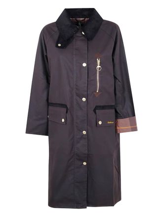 Barbour Evette corduroy-collar parka - women - Cotton - 8 - Purple