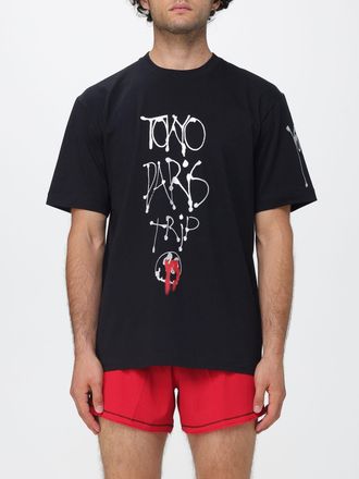 Yohji Yamamoto Dropped Shoulder BCI Cotton T-shirt with a Graphic Print